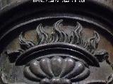 Catedral de Jaén. Coro. Nacimiento de Jesús. Jarrón con llamas